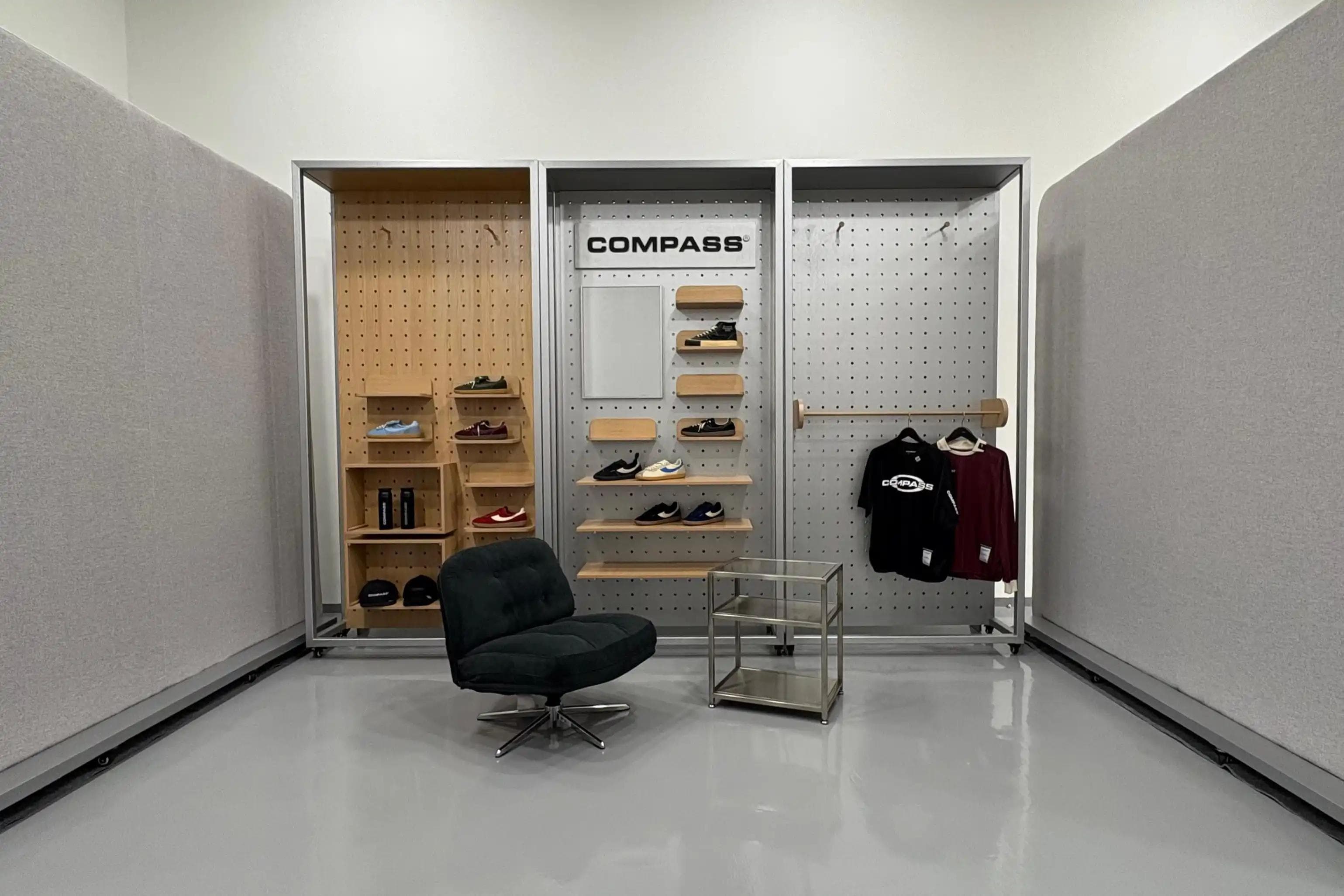 Front Compass Live Streaming Studio Katakita Live Acoustic Custom Backdrop Display Apparel Brand
